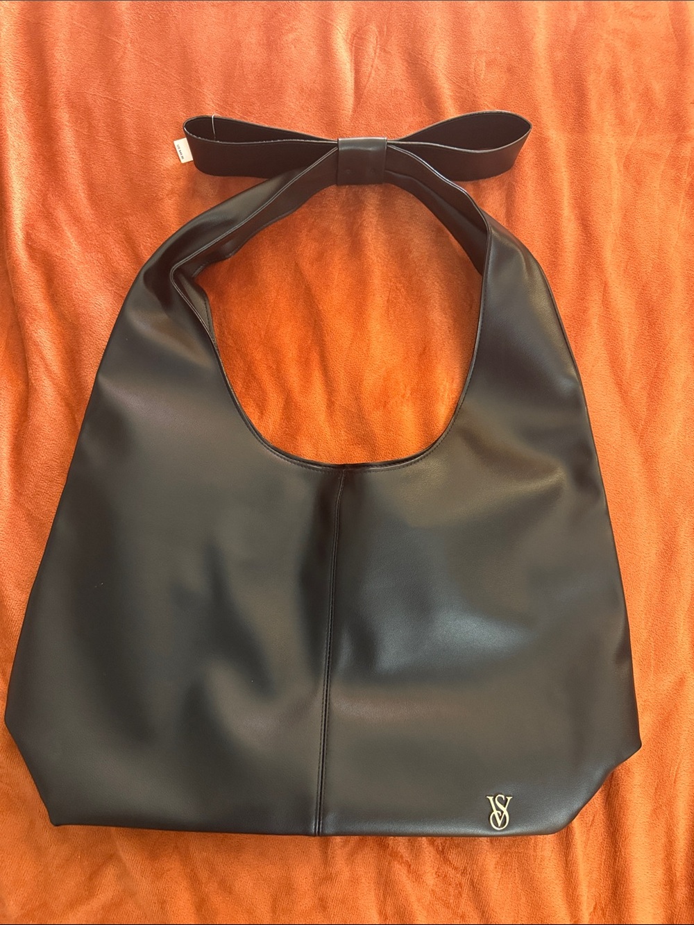 Victoria's Secret Black Shoulder Bag with Bow Handle